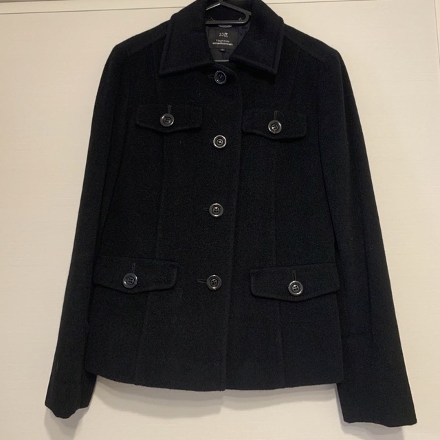 23区 - 23区 黒 ジャケット ハーフコート アウター Lサイズ レディース