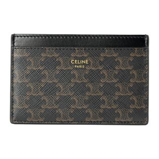 セリーヌ(celine)の新品 セリーヌ CELINE カードケース トリオンフ ブラック(名刺入れ/定期入れ)