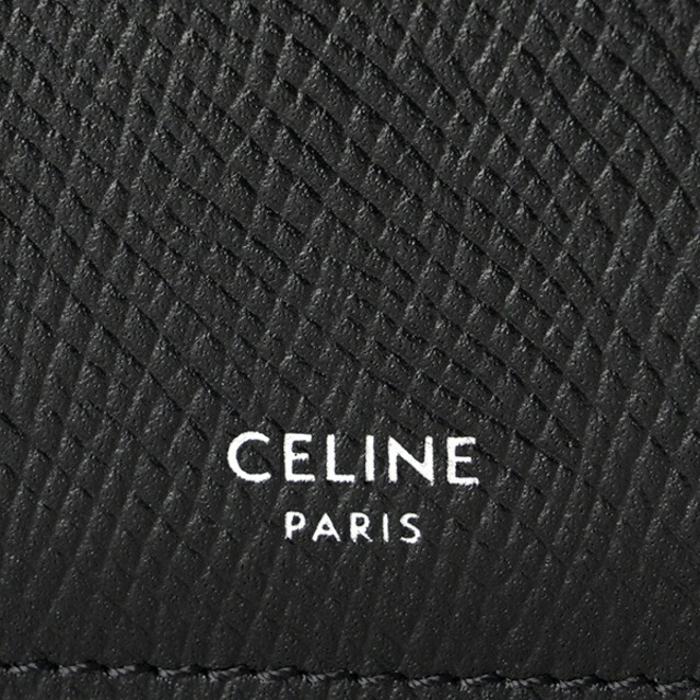 celine(セリーヌ)の新品 セリーヌ CELINE 2つ折り財布 グレインドカーフスキン ブラック レディースのファッション小物(財布)の商品写真