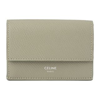 セリーヌ(celine)の新品 セリーヌ CELINE 3つ折り財布 グレインドカーフスキン グリーンクレイ(財布)