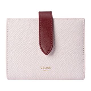 セリーヌ(celine)の新品 セリーヌ CELINE 2つ折り財布 スモール ストラップ ピンク レッド 赤(財布)