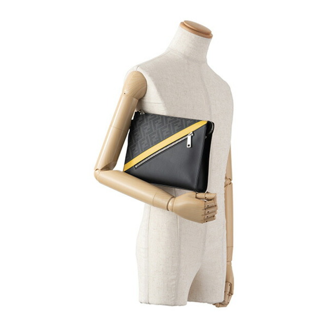 新品 フェンディ FENDI クラッチバッグ ファン フォーマル ネロ/サン