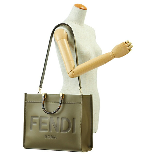 新品 フェンディ FENDI トートバッグ サンシャイン カーキ 緑