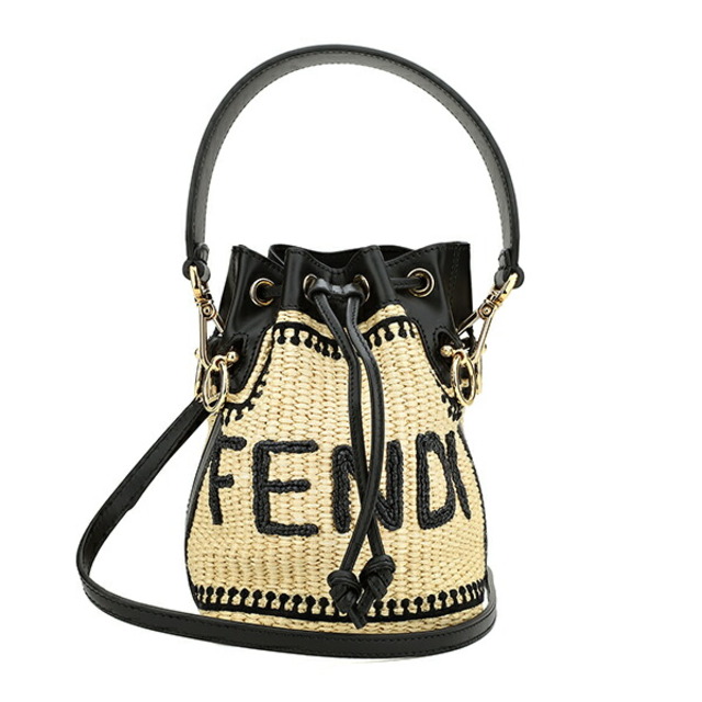 新品 フェンディ FENDI ハンドバッグ かごバッグ モン トレゾール ナチュラル約285gNATURAL本体