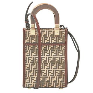 フェンディ(FENDI)の新品 フェンディ FENDI ショルダーバッグ ミニ サンシャイン ブラウン系 茶 ベージュ(ショルダーバッグ)