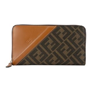 フェンディ(FENDI)の新品 フェンディ FENDI 長財布 ブラウンファブリック タバコモレスコ/クオイオ(財布)