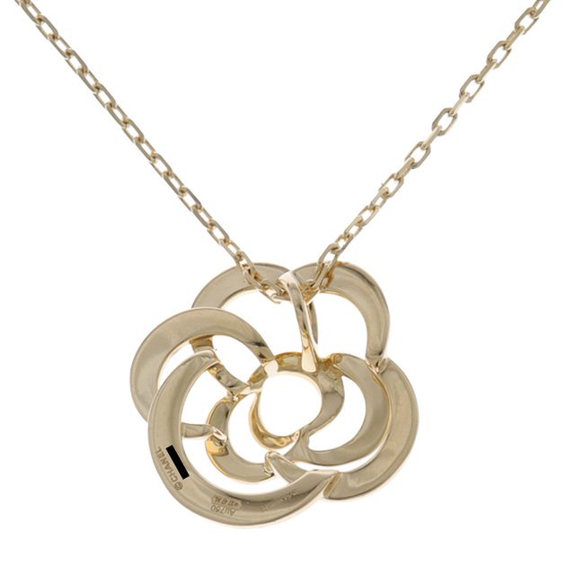 CHANEL - (美品)シャネル CHANEL カメリア ネックレス K18 YG CHANEL - (美品)シャネル CHANEL カメリア ネックレス K18 YG