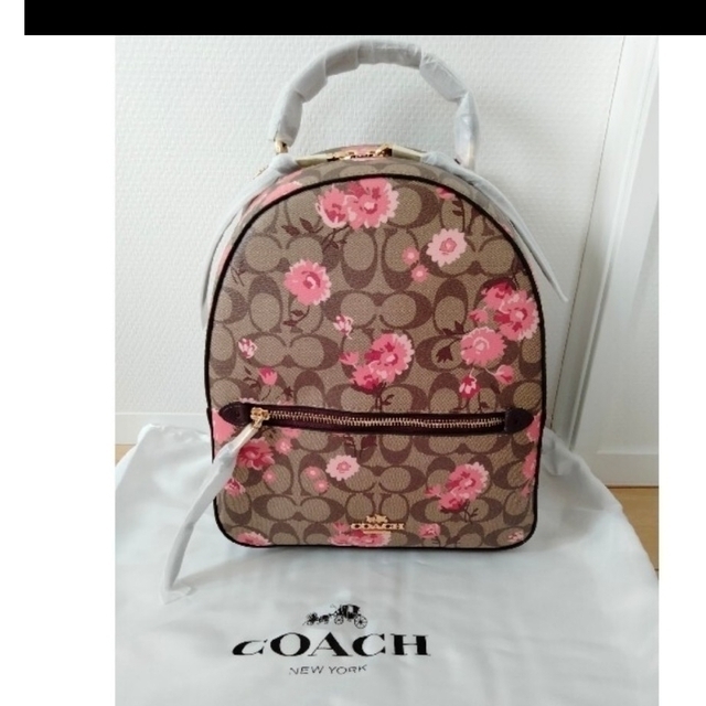 COACH - 【新品】 COACH リュック バックパック ピンク花柄 ブラウンの