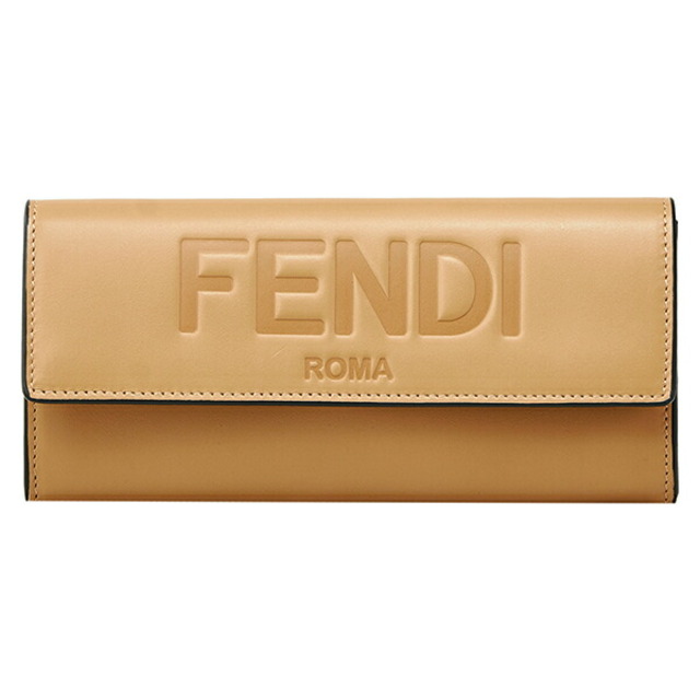 代引き手数料無料 - FENDI 新品 ベージュ ローマ フェンディ 長財布 FENDI フェンディ 財布