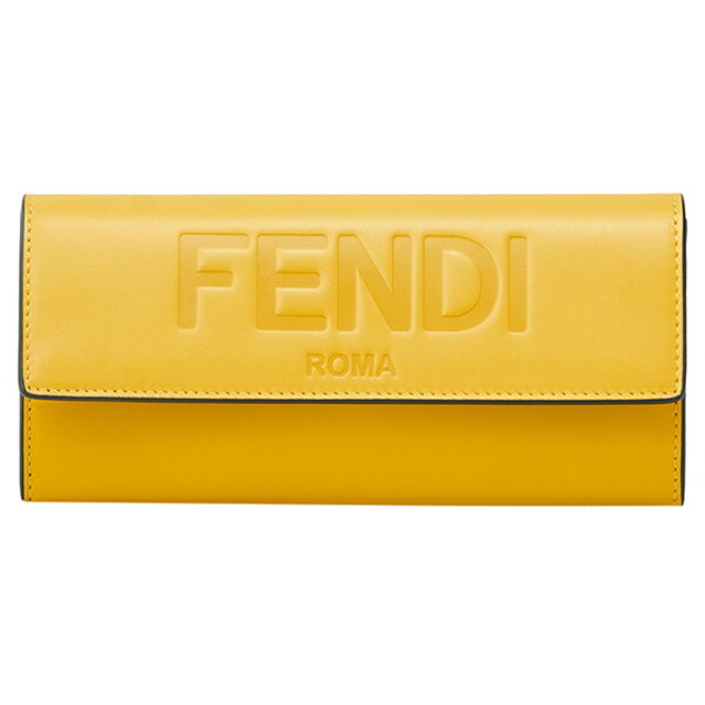 約H9×W19×D3本体重量新品 フェンディ FENDI 長財布 フェンディ ローマ イエロー 黄色