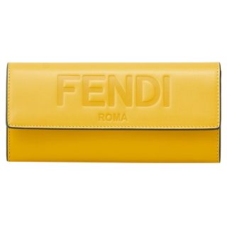 フェンディ ストラップウォレット ロゴ カーフスキン 7M0309 FENDI 財布 黒