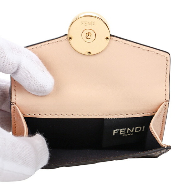 新品 フェンディ FENDI 3つ折り財布 エフ イズ フェンディ ブラウン 茶