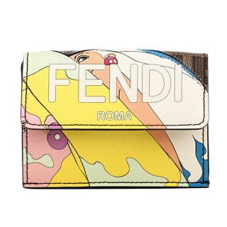 フェンディ(FENDI)の新品 フェンディ FENDI 3つ折り財布 ローマ ブラウン 茶 マルチ(財布)