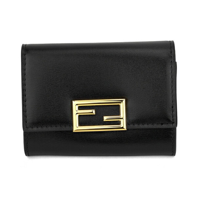 FENDI ブラックレザービジネスカードケース