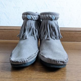 ミネトンカ(Minnetonka)の⚠SOLD⚠　MINNETONKAフリンジブーツ美　M~L(ブーティ)