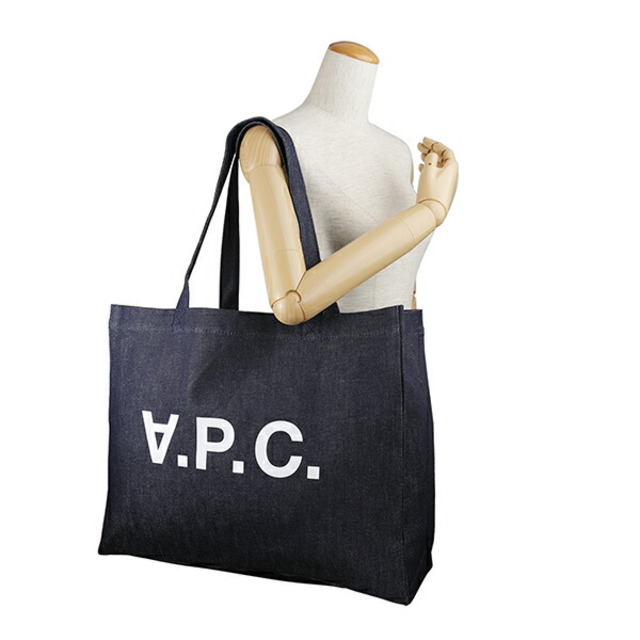A.P.C(アーペーセー)の新品 アーペーセー A.P.C. トートバッグ ダニエラ ブルー系 青 ホワイト 白 レディースのバッグ(トートバッグ)の商品写真