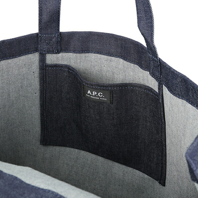 A.P.C(アーペーセー)の新品 アーペーセー A.P.C. トートバッグ ダニエラ ブルー系 青 ホワイト 白 レディースのバッグ(トートバッグ)の商品写真