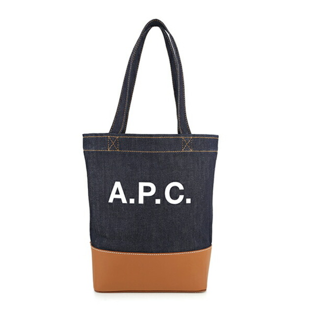 新品 アーペーセー A.P.C. トートバッグ アクセル ブルー系 青 ブラウン 茶