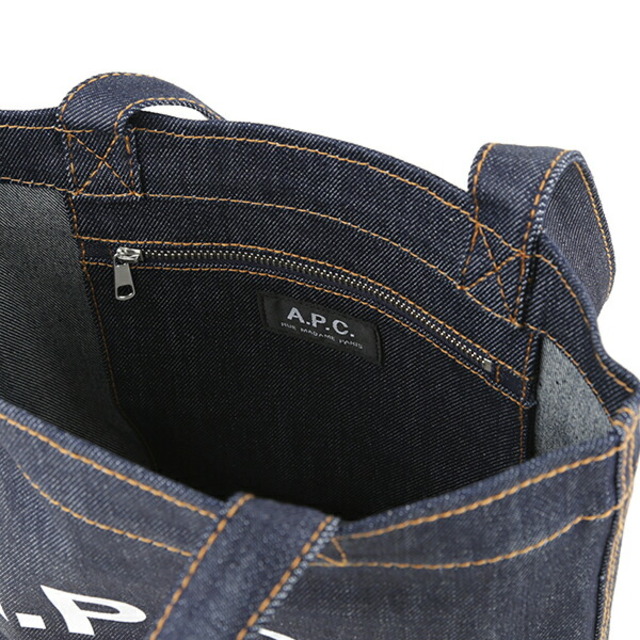 A.P.C(アーペーセー)の新品 アーペーセー A.P.C. トートバッグ アクセル ブルー系 青 ブラウン 茶 レディースのバッグ(トートバッグ)の商品写真