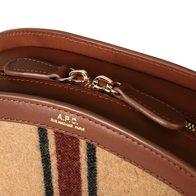 A.P.C(アーペーセー)の新品 アーペーセー A.P.C. ショルダーバッグ サック デミ ルネ ブラウン ベージュ レディースのバッグ(ショルダーバッグ)の商品写真