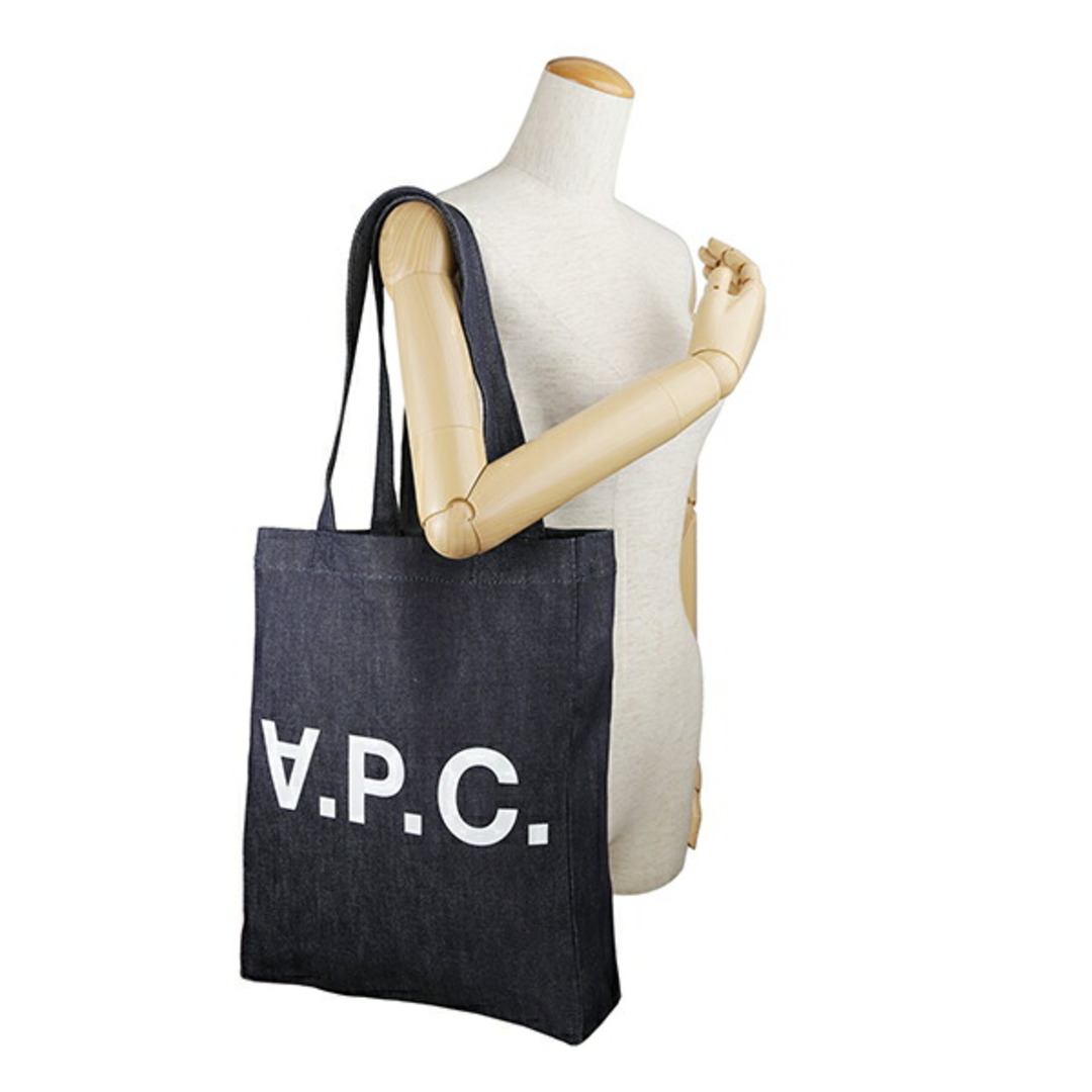 A.P.C(アーペーセー)の新品 アーペーセー A.P.C. トートバッグ ロール ブルー系 青 ホワイト 白 レディースのバッグ(トートバッグ)の商品写真