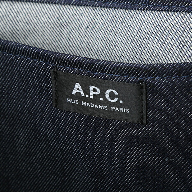 A.P.C(アーペーセー)の新品 アーペーセー A.P.C. トートバッグ ロール ブルー系 青 ホワイト 白 レディースのバッグ(トートバッグ)の商品写真