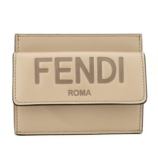 フェンディ(FENDI)の新品 フェンディ FENDI カードケース フェンディ ローマ ベージュ(名刺入れ/定期入れ)