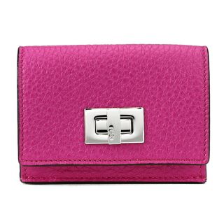 新品 フェンディ FENDI 3つ折り財布 ピーカブー セレリア ピンク