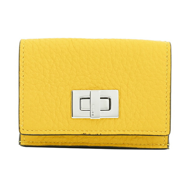 最新 FENDI - 新品 フェンディ FENDI 3つ折り財布 ピーカブー セレリア