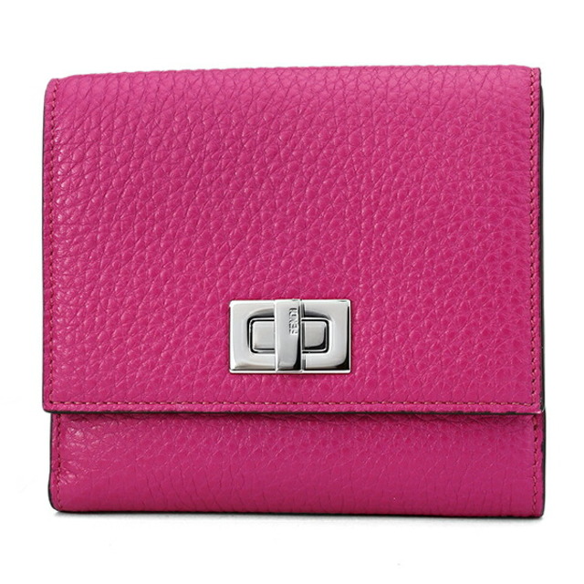 FENDI(フェンディ)の新品 フェンディ FENDI 2つ折り財布 ピーカブー セレリア ピンク レディースのファッション小物(財布)の商品写真