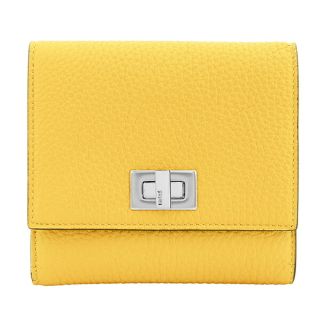 FENDI ピーカブー 折りたたみ財布 イエロー