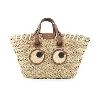 アニヤハインドマーチ(ANYA HINDMARCH)の新品 アニヤ ハインドマーチ ANYA HINDMARCH ハンドバッグ かごバッグ アイズ ベージュ ブラウン(ハンドバッグ)