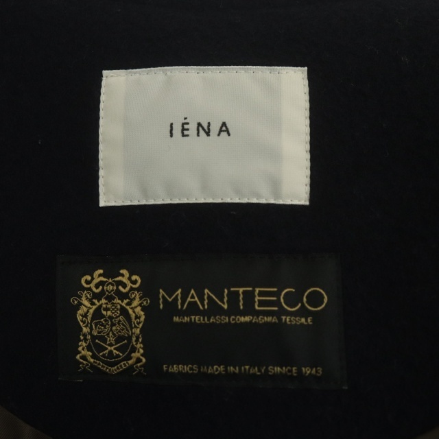 イエナ IENA 20AW MANTECO ノーカラーコート アウター 38 紺 | www