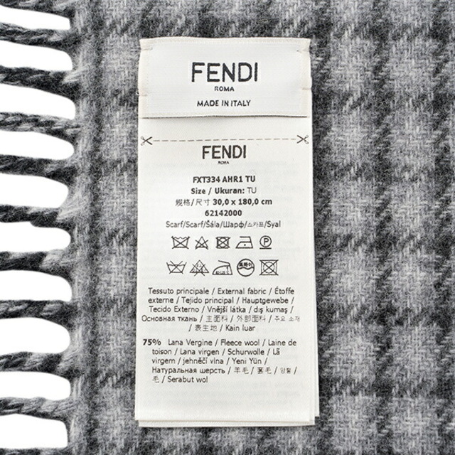 新品 フェンディ FENDI マフラー・ストール フェンディ ローマ グレー