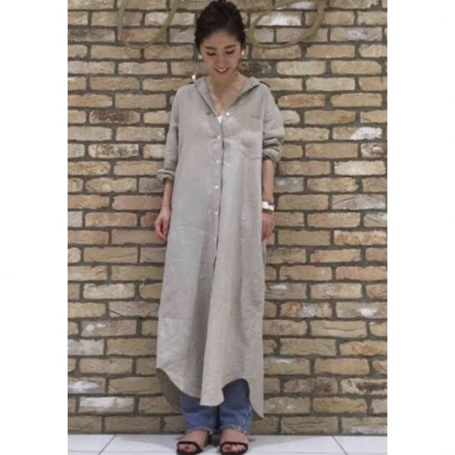 専用 plage リネンロングシャツワンピース 2