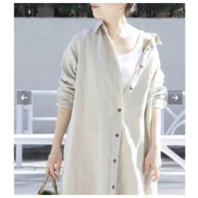 専用 plage リネンロングシャツワンピース 4