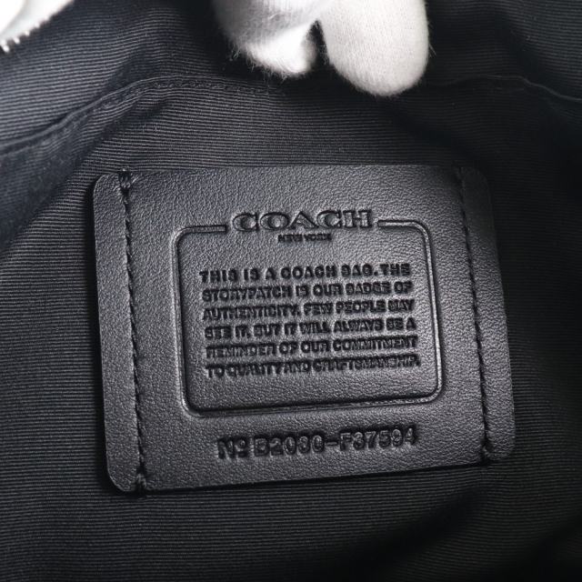 【COACH】コーチ グラハム ユーティリティ F37594 カーフ 黒 メンズ ウエストバッグ