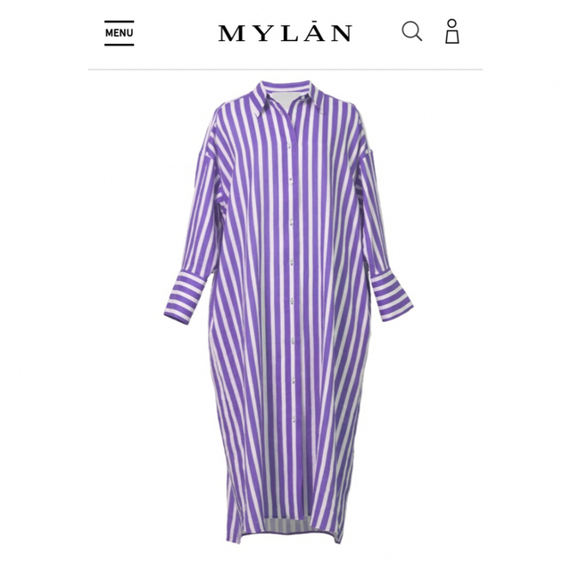 最新作低価 MYLAN(マイラン) 18AW サテンストライプシャツドレス