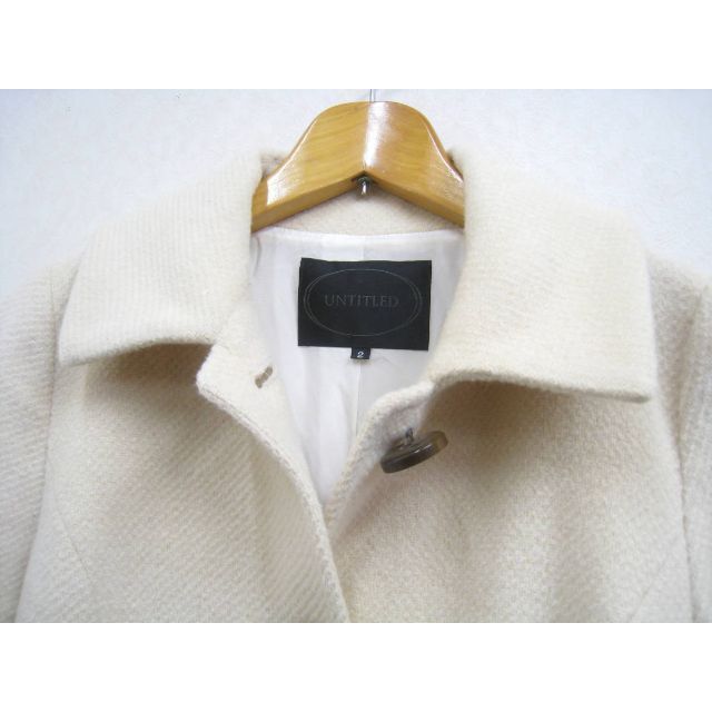 UNTITLED(アンタイトル)のアンタイトル◆アンゴラ混 ウール コート レディース サイズ2 日本製 レディースのジャケット/アウター(ロングコート)の商品写真
