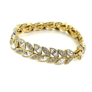 ニナリッチ(NINA RICCI)のNINA RICCI ニナリッチ ブレスレット ビジューゴールド アクセサリー ラインストーン 24.8g 美品 中古 ai-tdc-000531-4e 正規品(ブレスレット/バングル)