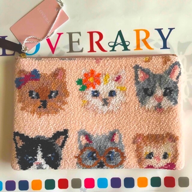 フェイラー ラブラリープリティーキャッツ 【完売】フラットポーチ -