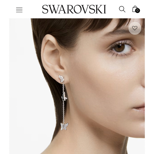 SWAROVSKI(スワロフスキー)のスワロフスキー　ピアス　バタフライ レディースのアクセサリー(ピアス)の商品写真