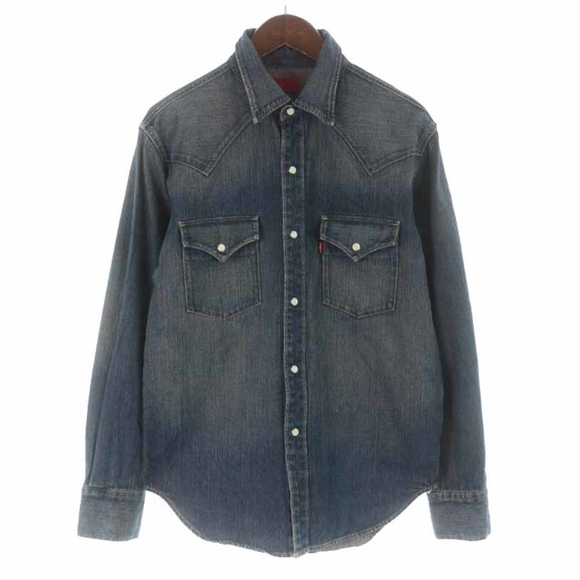 Levi's RED TAB ウエスタンシャツ デニムシャツ ポケット L 紺