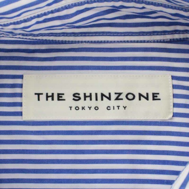 Shinzone(シンゾーン)のシンゾーン WINDY SHIRT ブラウス 長袖 ストライプ F 白 青 レディースのトップス(シャツ/ブラウス(長袖/七分))の商品写真