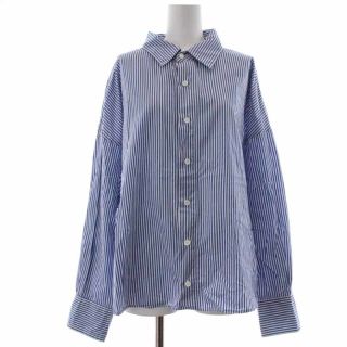 シンゾーン(Shinzone)のシンゾーン WINDY SHIRT ブラウス 長袖 ストライプ F 白 青(シャツ/ブラウス(長袖/七分))