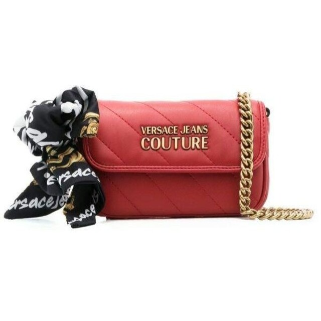 【新品未使用】 VERSACE JEANS COUTURE ショルダーバッグ 赤