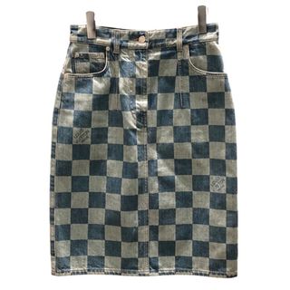 ルイヴィトン(LOUIS VUITTON)の　ルイ・ヴィトン LOUIS VUITTON ダミエデニムスカート ブルー系 コットン100％ レディース スカート(その他)