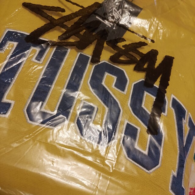 STUSSY ステューシー トレーナー スウェット 裏起毛 イエロー L