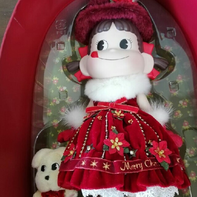 おもちゃ/ぬいぐるみ不二家 ペコちゃん ビスクドール 2009 クリスマス