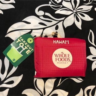 Whole Foods Market  ホールフーズマーケット　エコバッグ　赤(エコバッグ)